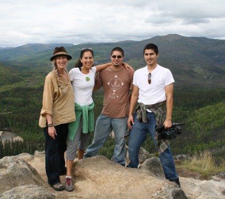 Cynthia Jurs with siblings Princess, Evon, and Odin Peter-Raboff on a Mountain Hike in Arctic Alaska